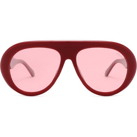 Oversized Polarized Aviator Sunglasses UV Protection Retro Vintage Women Men - Picture 3 of 5